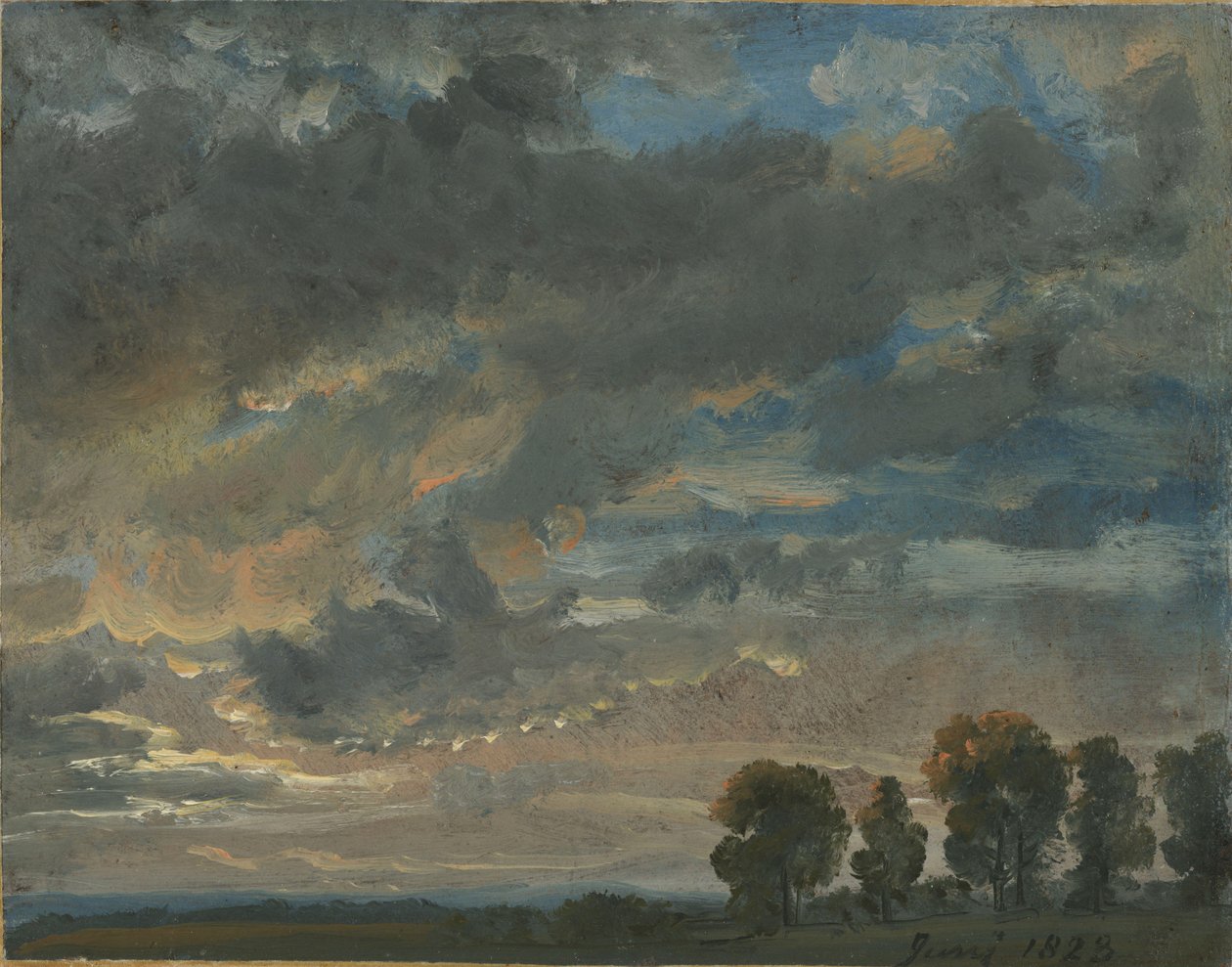 Nuvens ao anoitecer de Johan Christian Dahl