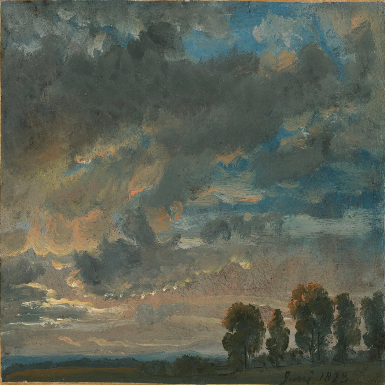 Nuvens ao entardecer de Johan Christian Dahl