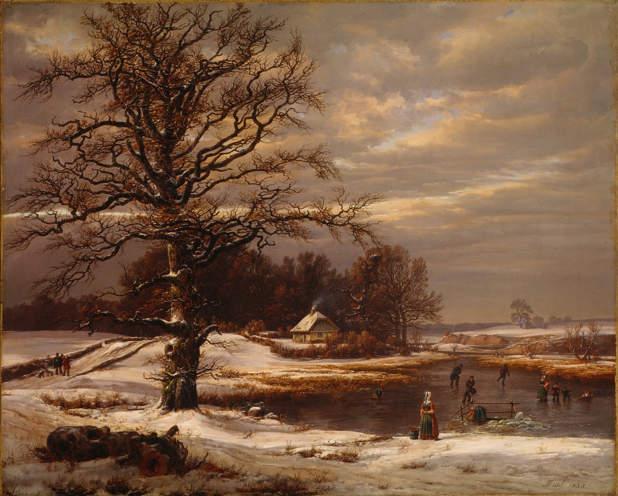 paisagem de inverno dinamarquesa de Johan Christian Dahl