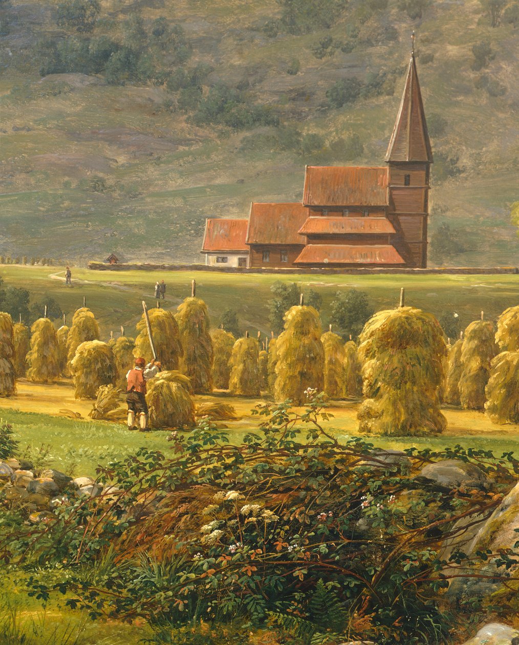 Reunião do Feno por Johan Christian Clausen Dahl (1788-1857), Noruega Século XIX de Johan Christian Dahl