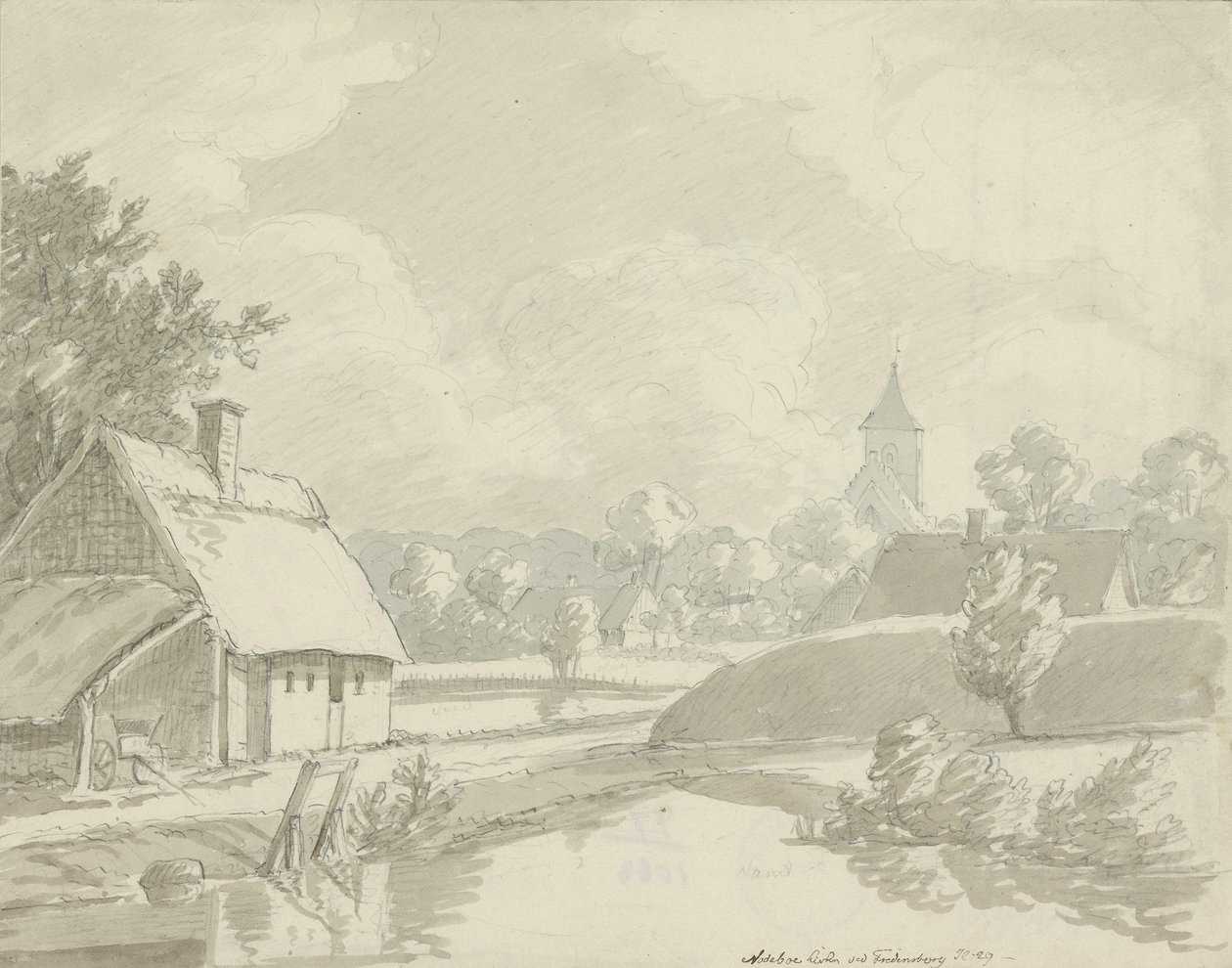 Igreja de Nødebo perto de Fredensborg de Johan Christian Dahl