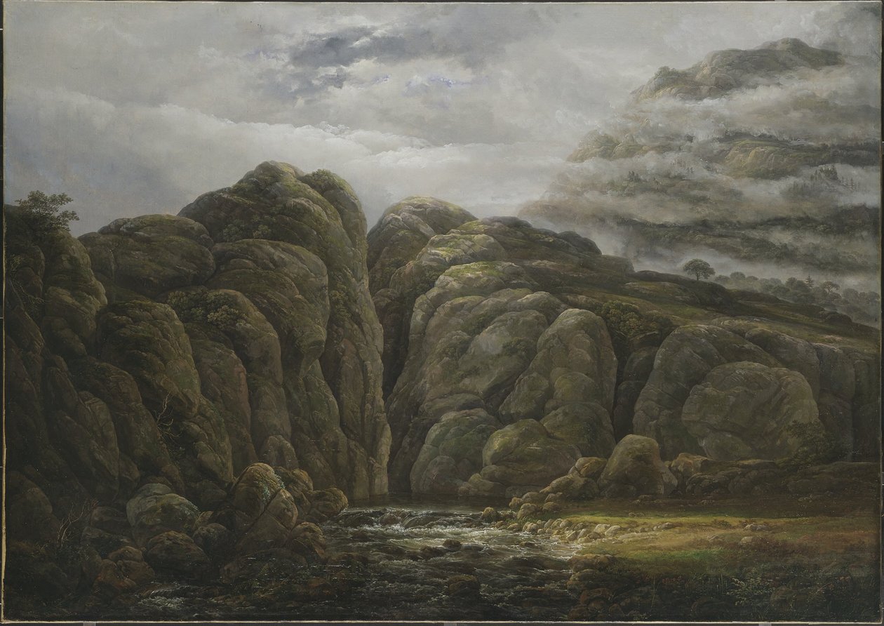 Paisagem montanhosa norueguesa de Johan Christian Dahl