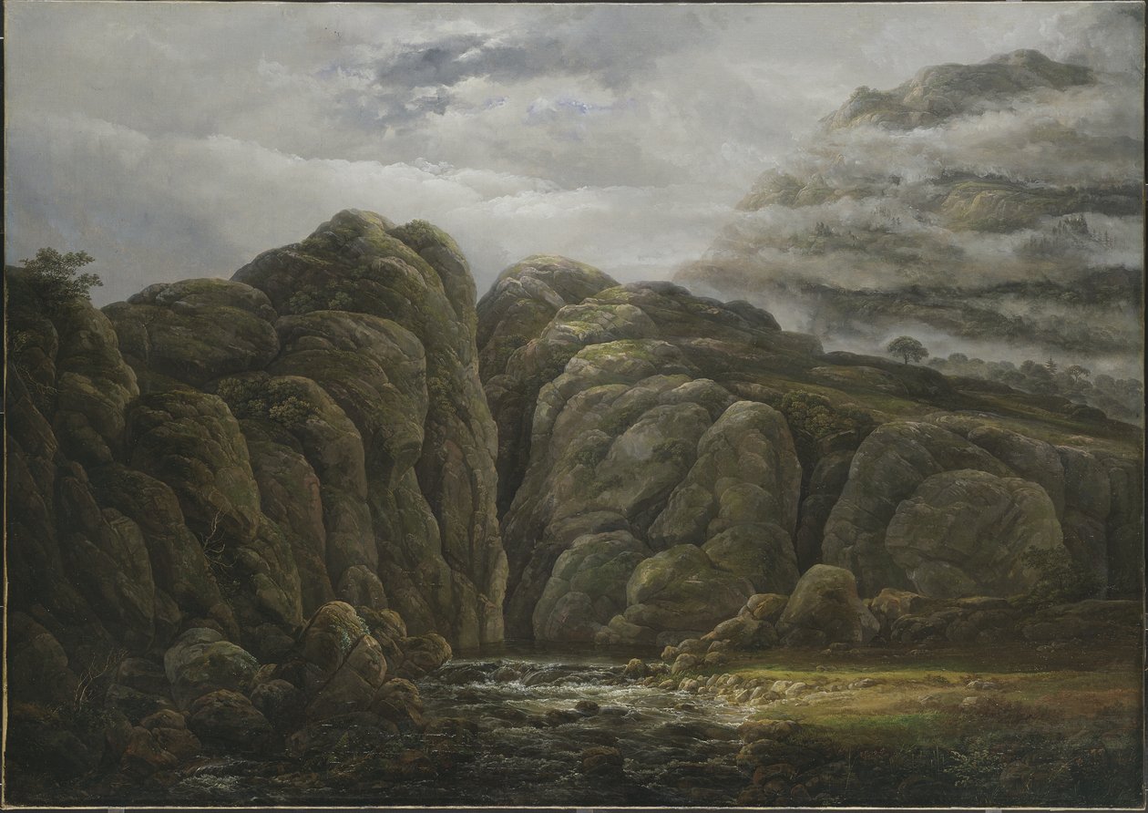Paisagem norueguesa da montanha, 1819 de Johan Christian Dahl