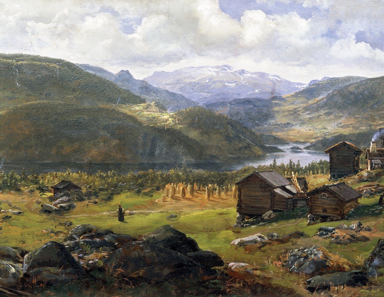 Vale norueguês por Johan Christian Clausen Dahl (1788-1857), Noruega Século XIX de Johan Christian Dahl