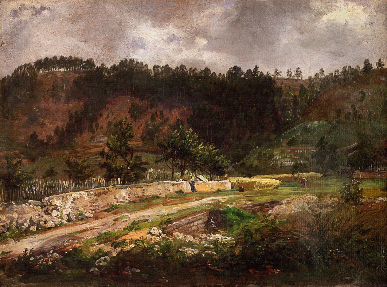 Estrada perto de Pillnitz de Johan Christian Dahl