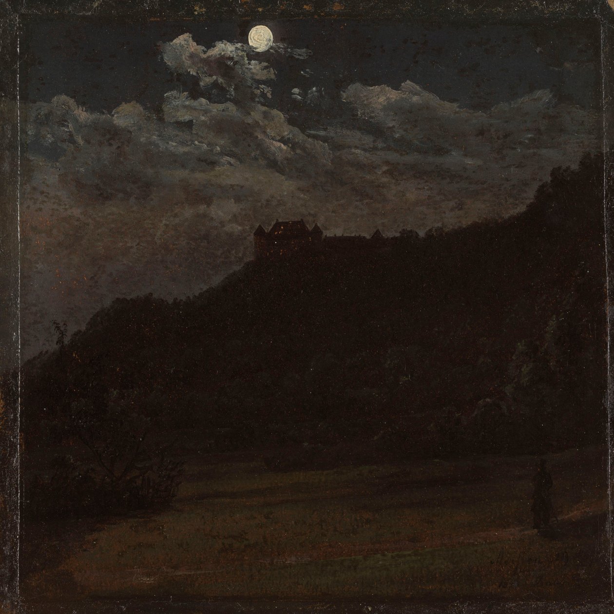 Castelo de Siebeneichen perto de Meissen de Johan Christian Dahl