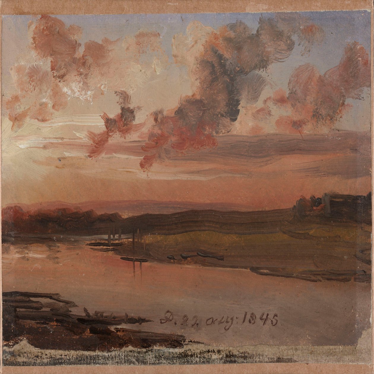 O Elba ao anoitecer de Johan Christian Dahl