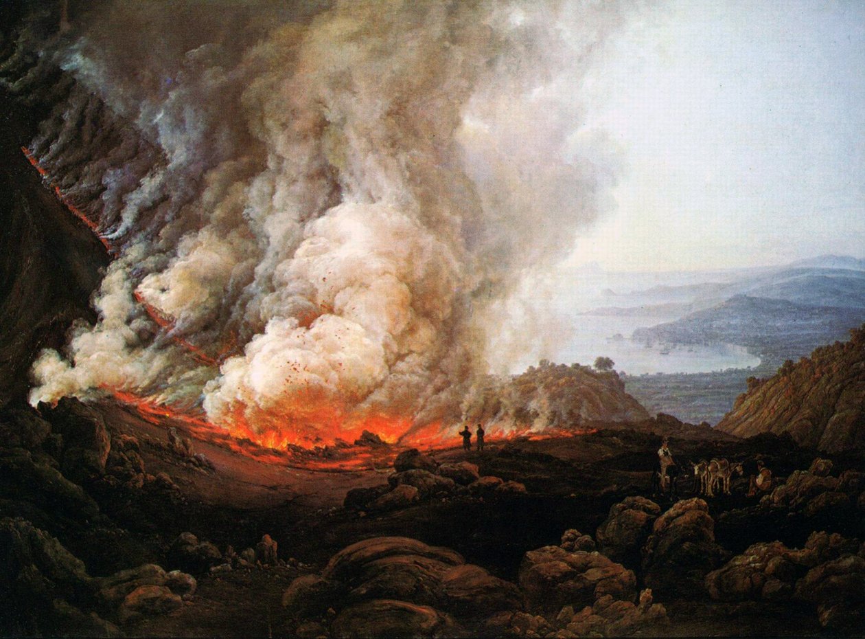 A erupção do Vesúvio em dezembro de 1820 de Johan Christian Dahl