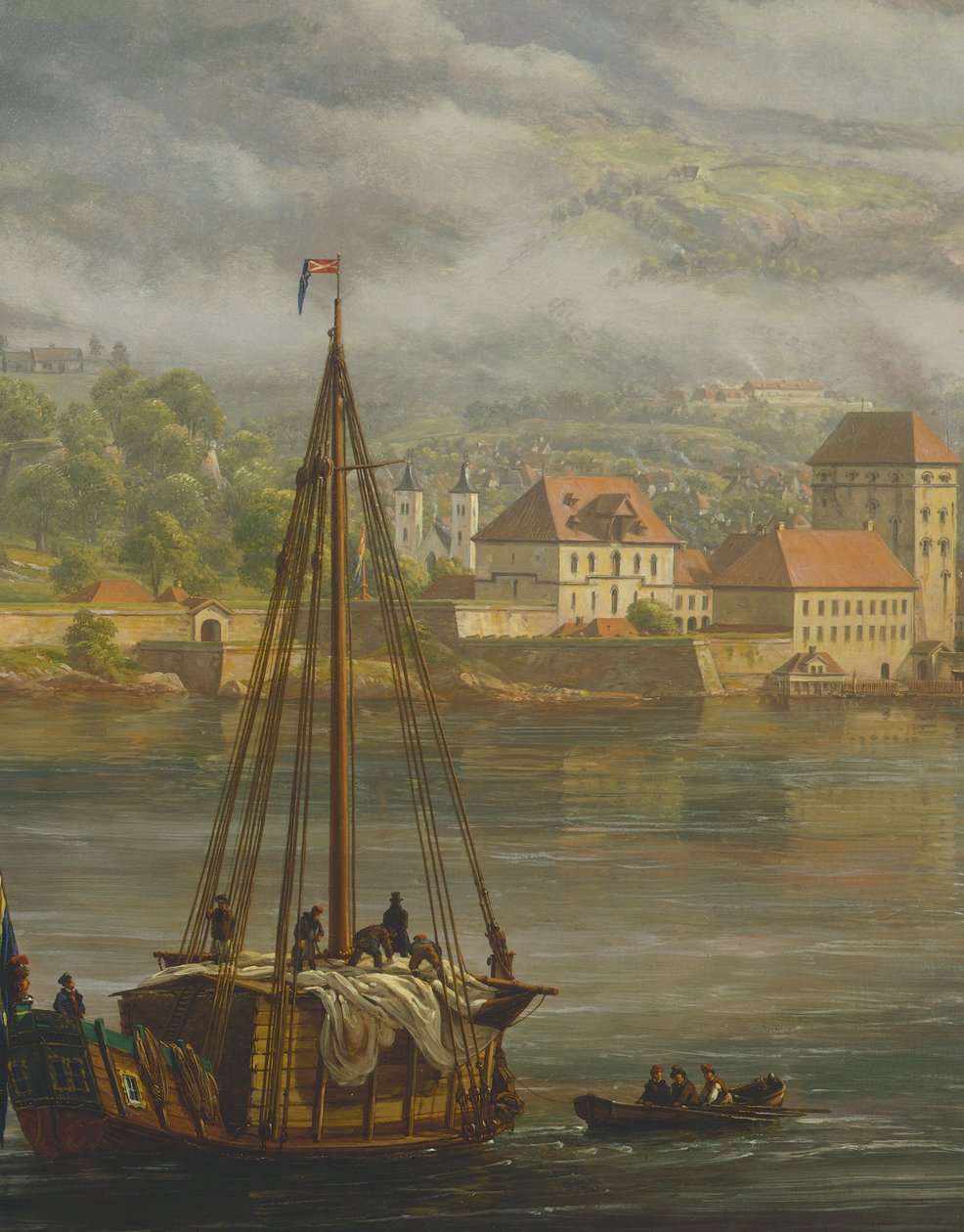 Vista de Bergen por Johan Christian Clausen Dahl (1788-1857), Noruega Século XIX de Johan Christian Dahl