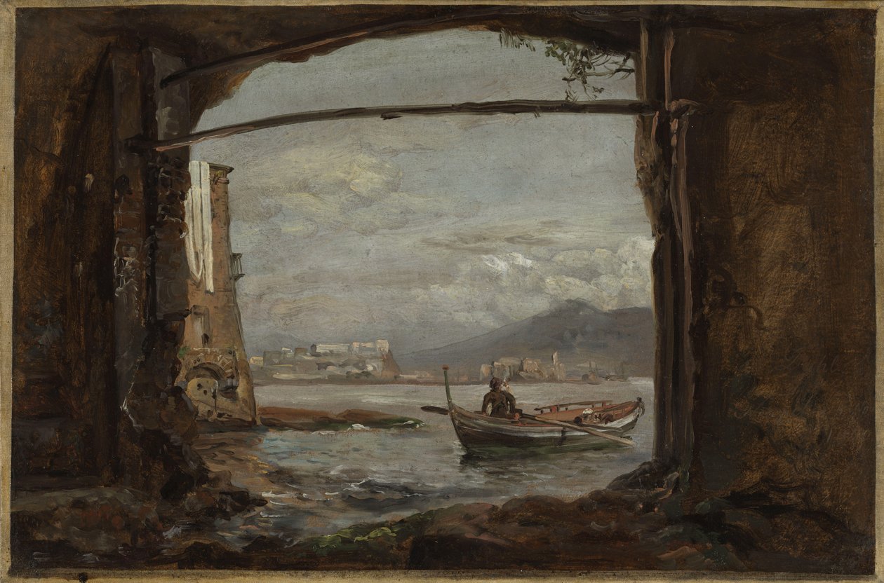 Vista de uma gruta perto de Posillipo de Johan Christian Dahl