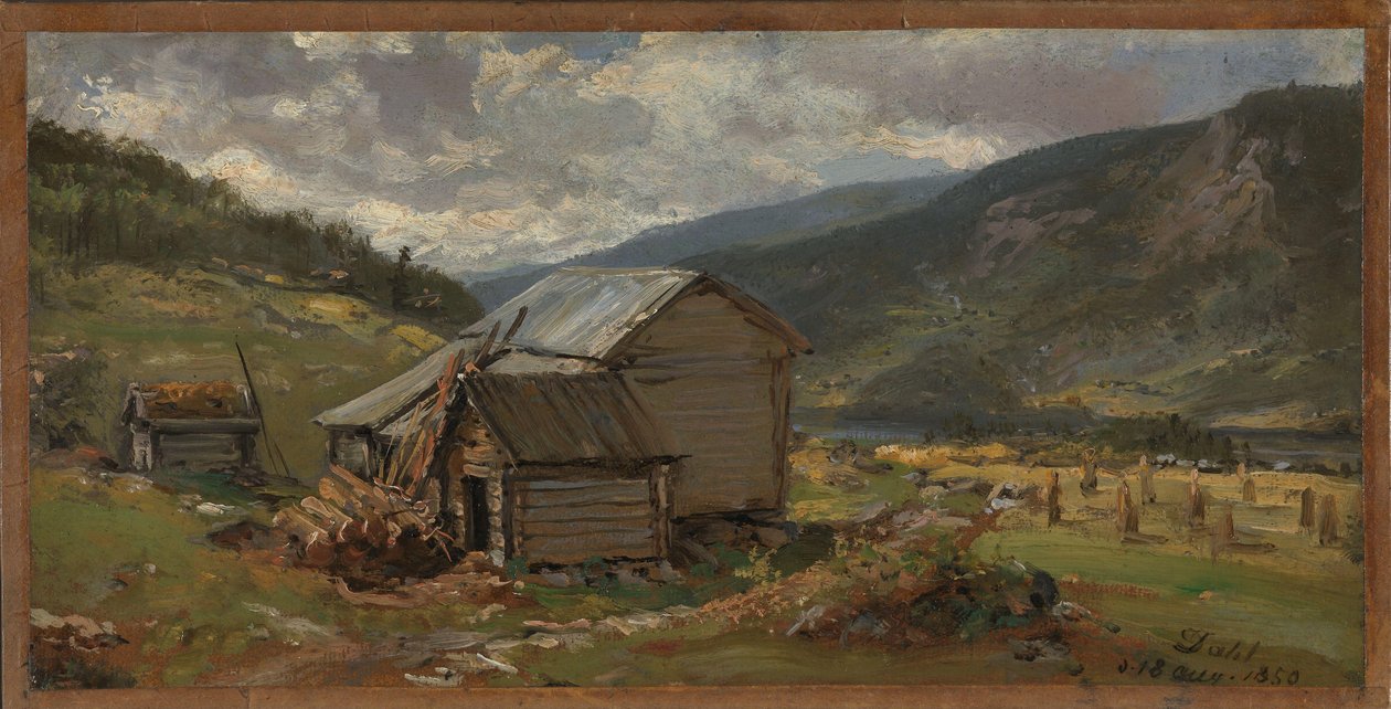 Vista de Hjelle em Valdres de Johan Christian Dahl