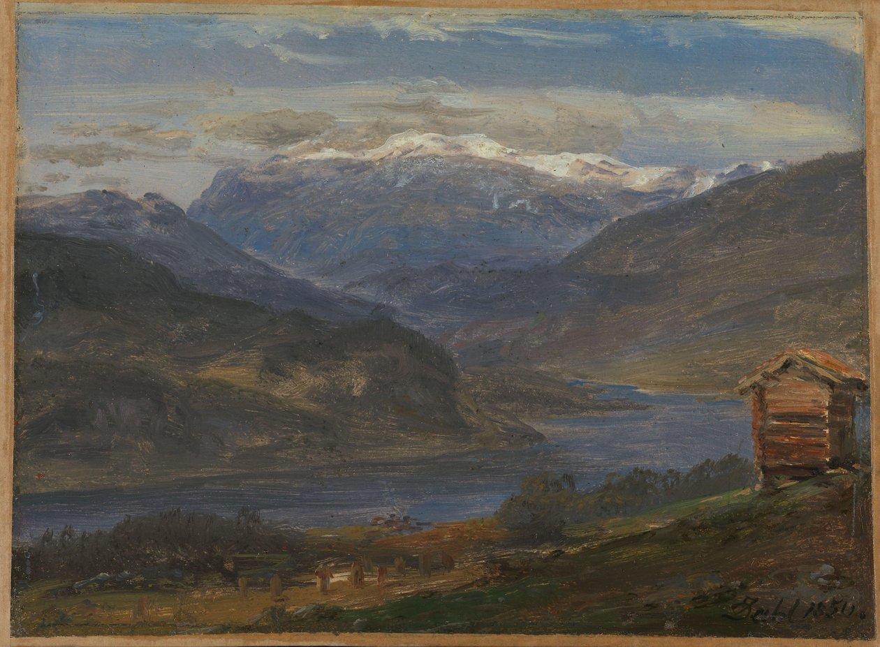 Vista de Hjelle em Valdres de Johan Christian Dahl