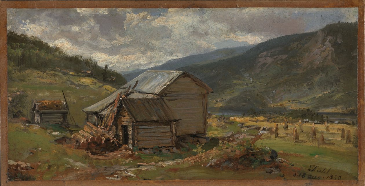 Vista de Hjelle, em Valdres de Johan Christian Dahl