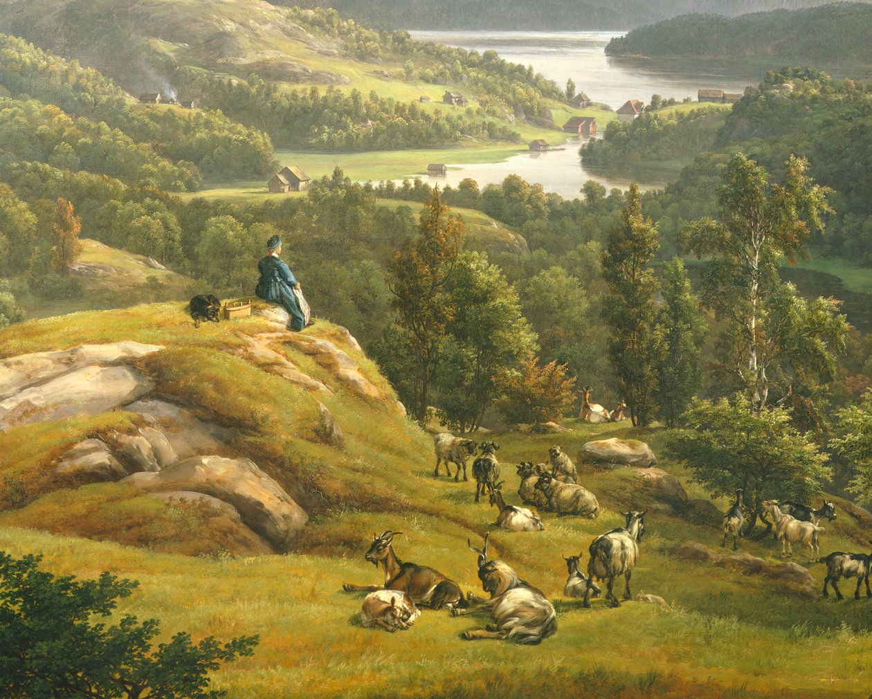 Vista de Lysenkloster perto de Bergen por Johan Christian Clausen Dahl (1788-1857), Noruega Século XIX de Johan Christian Dahl