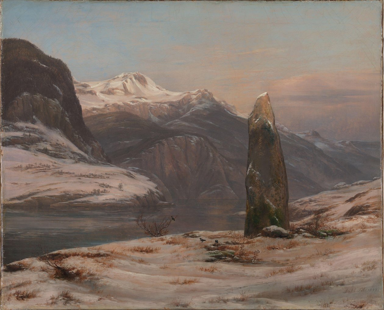 Inverno no Sognefjord de Johan Christian Dahl