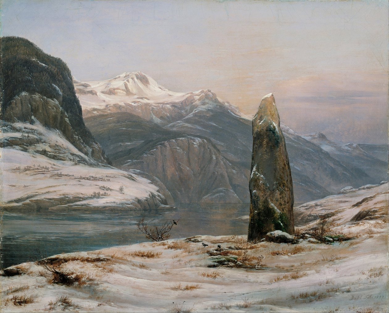 Inverno no Sognefjord de Johan Christian Dahl