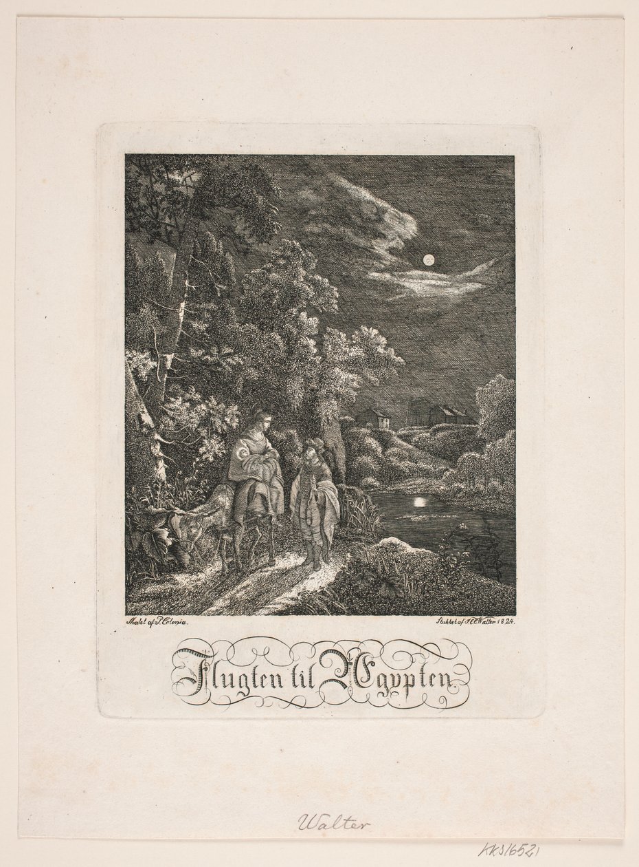 O voo para o Egito de Johan Christian Ernst Walter