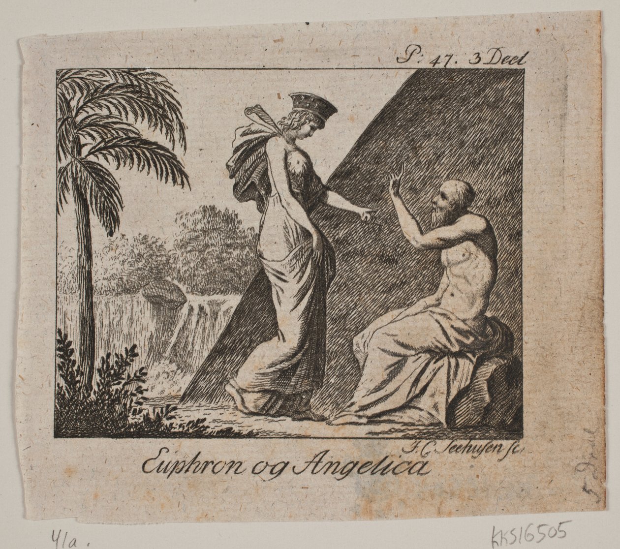 A vinheta. Euphron e Angélica de Johan Christoph Seehusen