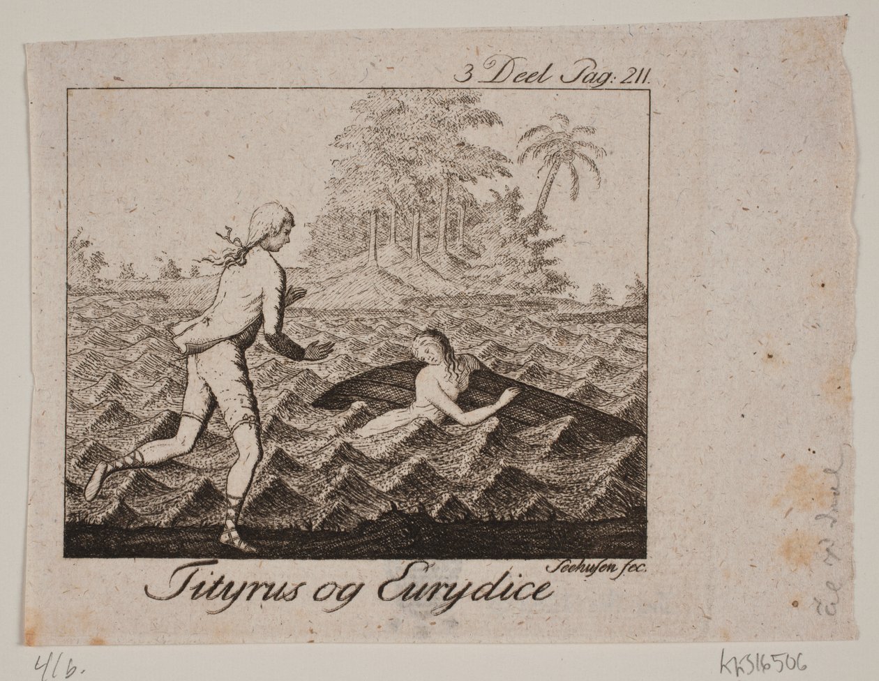 A vinheta. Titiro e Eurídice de Johan Christoph Seehusen