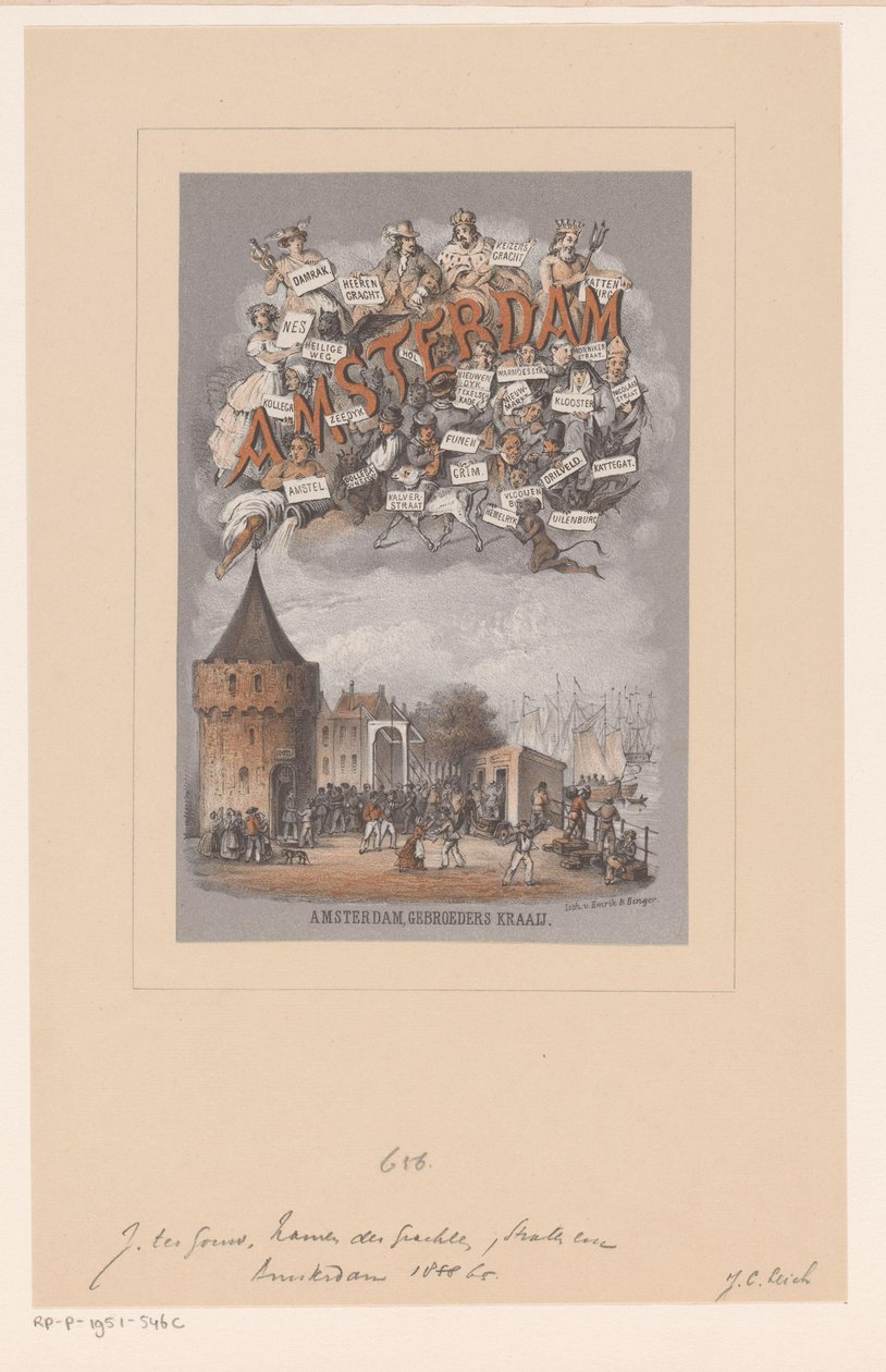 Capa para: Amsterdã. Origem e derivação dos nomes dos canais, ilhas, praças, ruas, vielas, pontes, eclusas e torres desta cidade de Johan Coenraad Leich