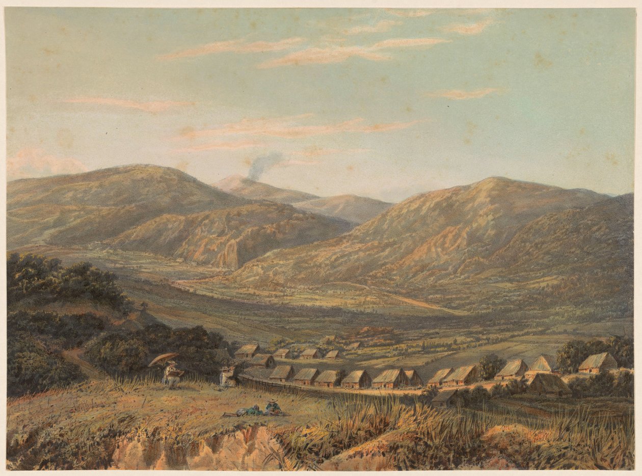 Vista das Montanhas Tengger
Nas montanhas Tengger (canto leste de Java.) (título sobre o objecto) de Johan Conrad Greive