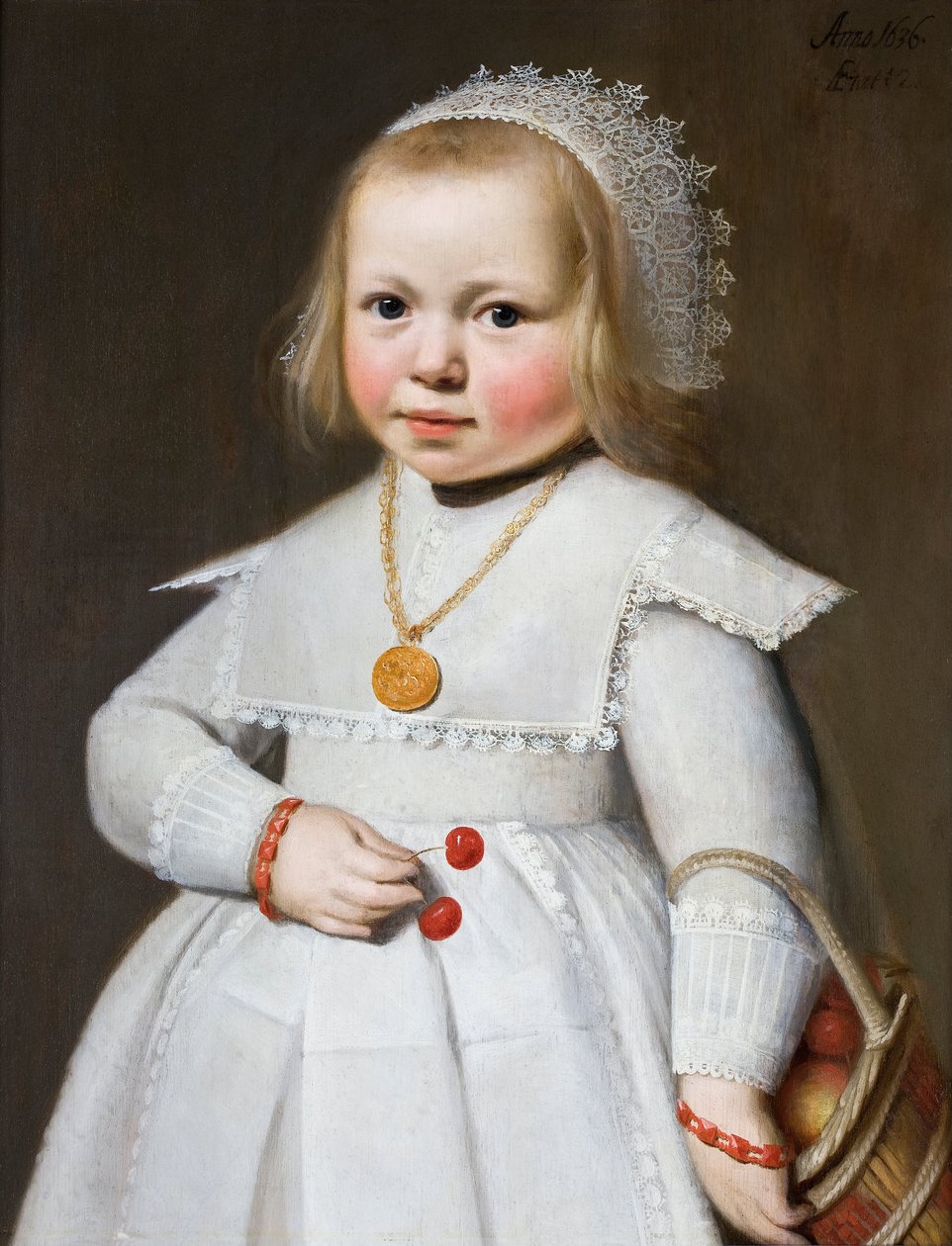 Retrato de uma menina de dois anos de idade, 1636 de Johan Cornelisz van Loenen