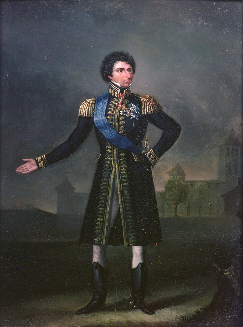 Karl XIV (óleo a bordo) de Johan Detloff Colberg