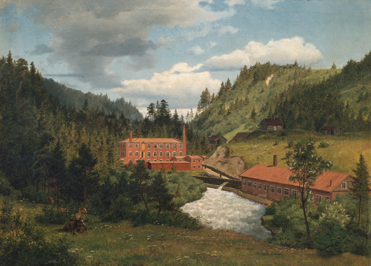 O antigo moinho em Maridalen de Johan Fredrik Eckersberg