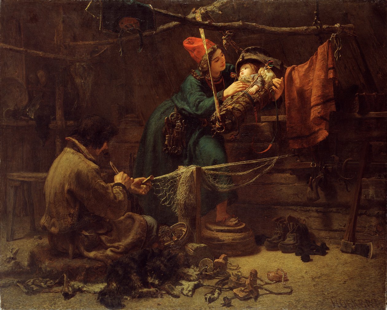 Dentro da tenda de um folclore, 1857 de Johan Fredrik Hockert