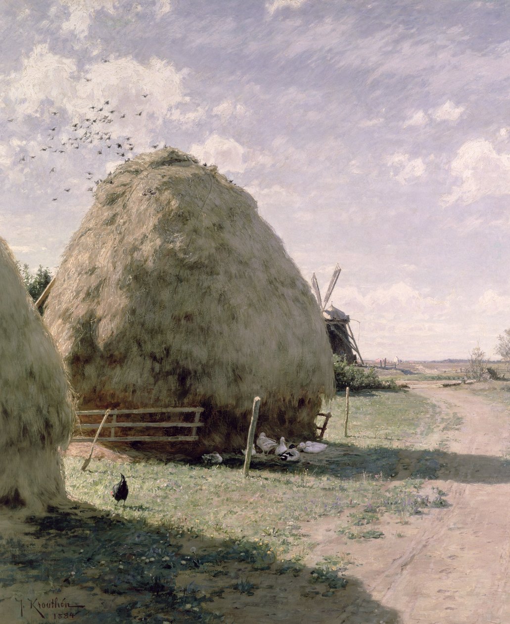 Montes de feno de Johan Fredrik Krouthen