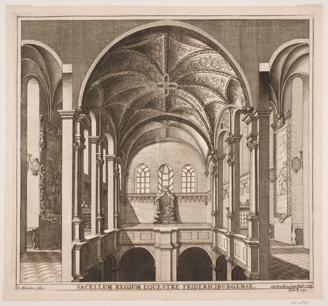 A parte superior da Igreja do Palácio de Frederiksborg de Johan Friedlein