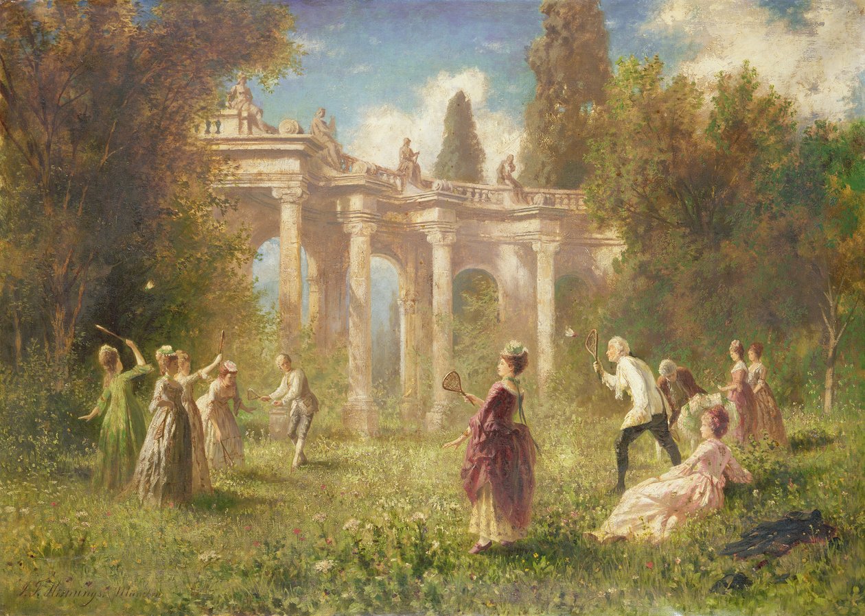 Jogadores de Badminton de Johan Friedrich Hennings