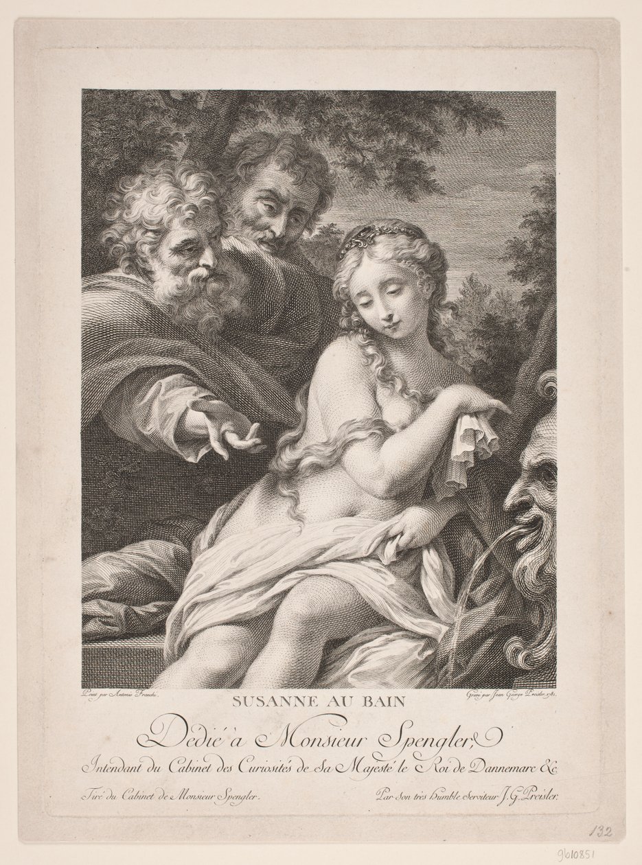 Susana no banho de Johan Georg Preisler