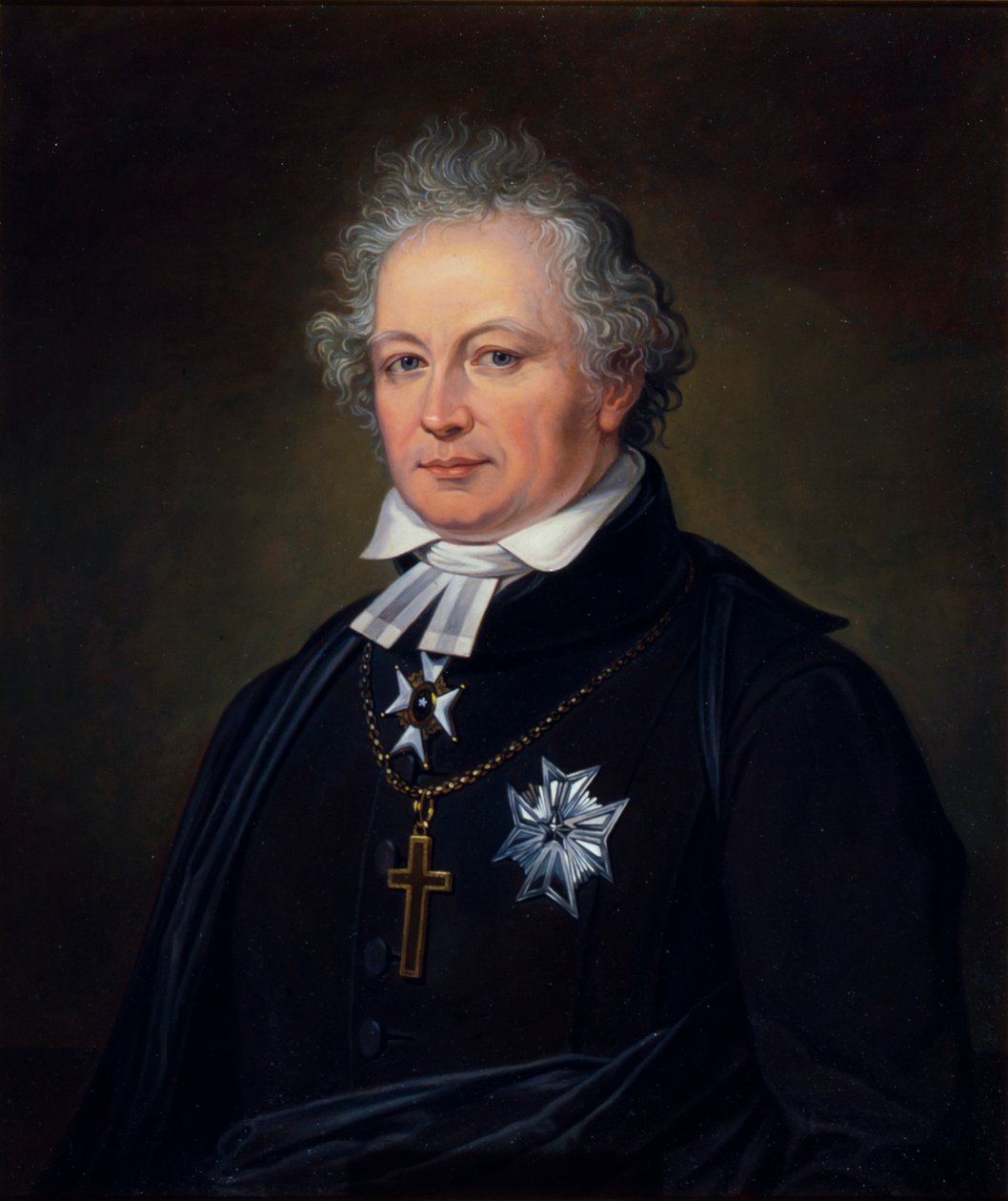 Esaias Tegnér, poeta e bispo sueco, século XIX de Johan Gustaf Sandberg