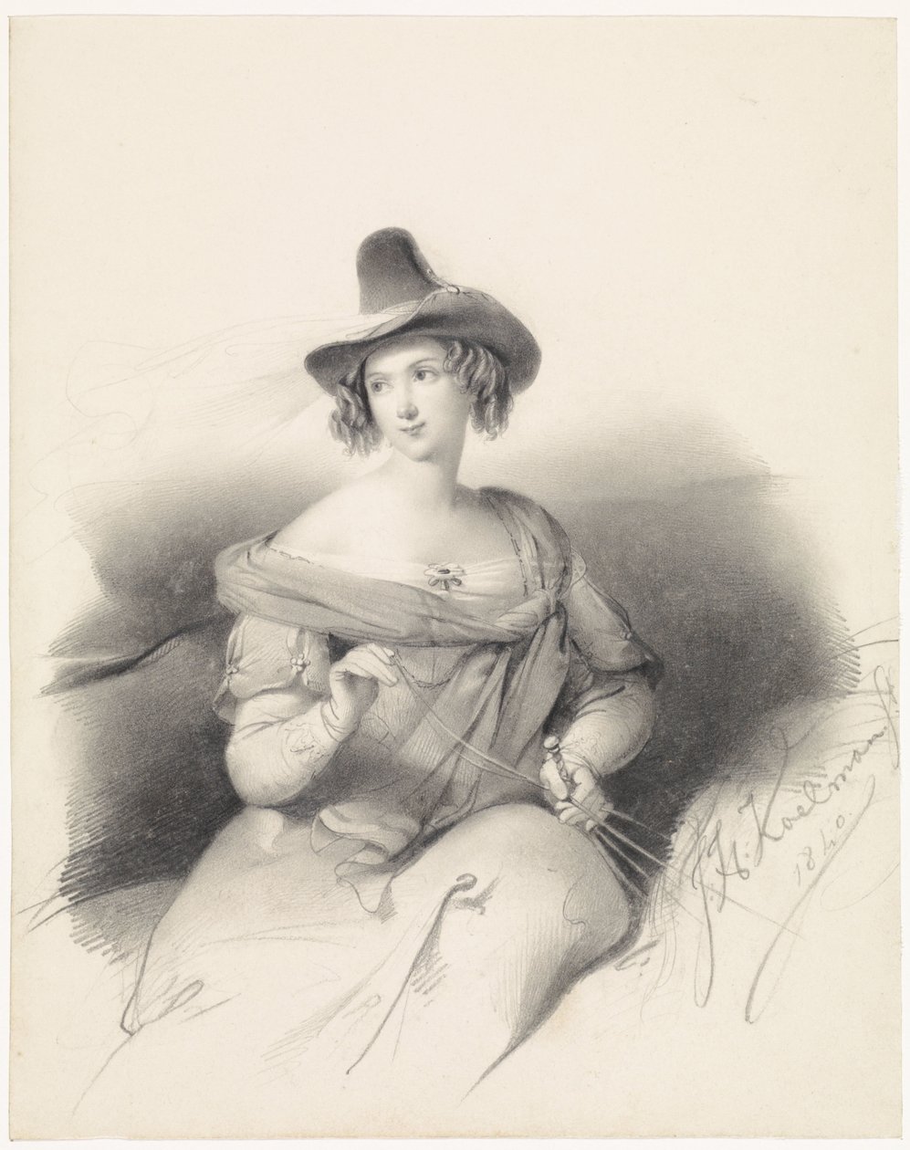 Senhora sentada a cavalo de Johan Hendrik Koelman