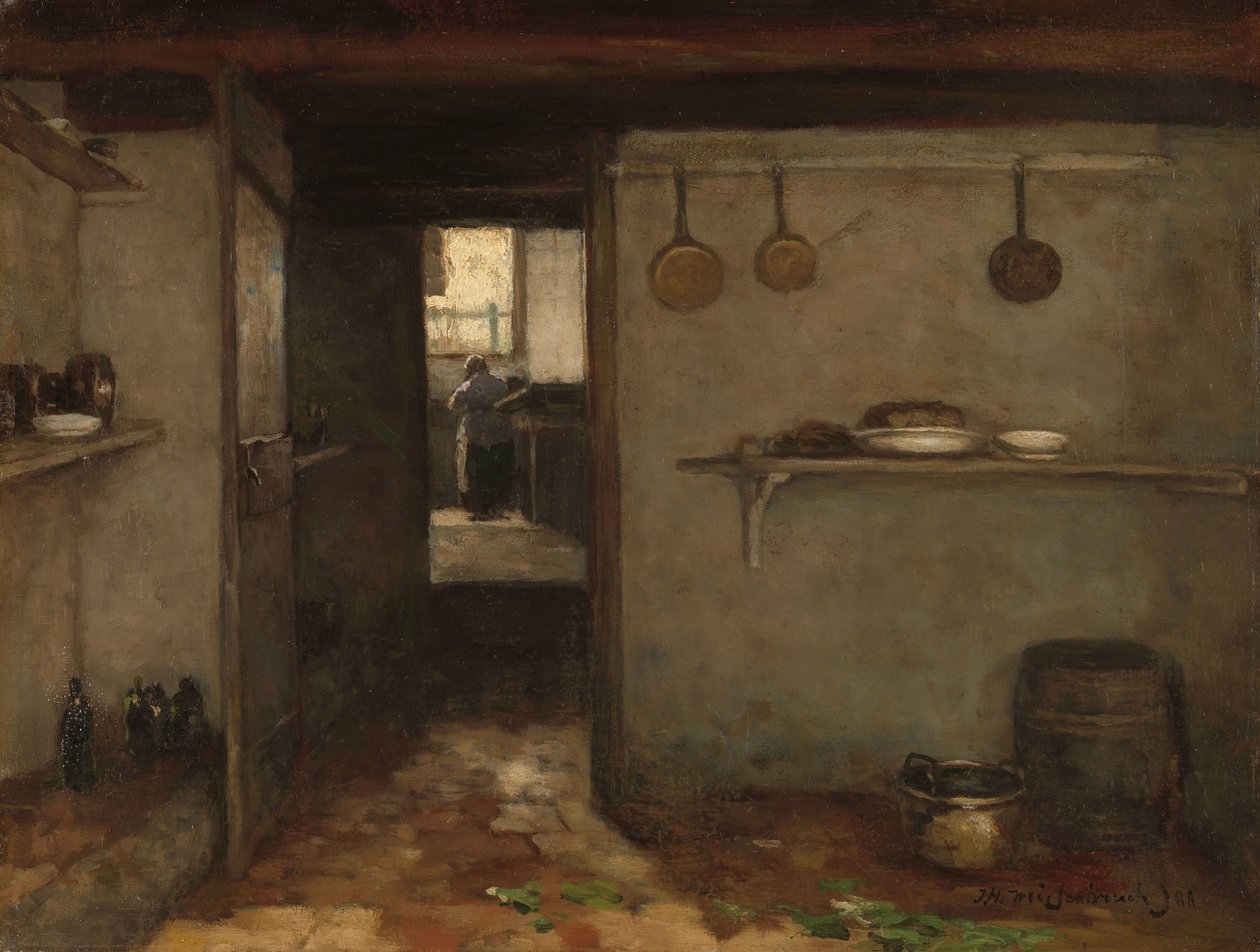 Cave da Casa do Artista em Haia
Vista através da cave da casa de Weissenbruch em Haia de Johan Hendrik Weissenbruch
