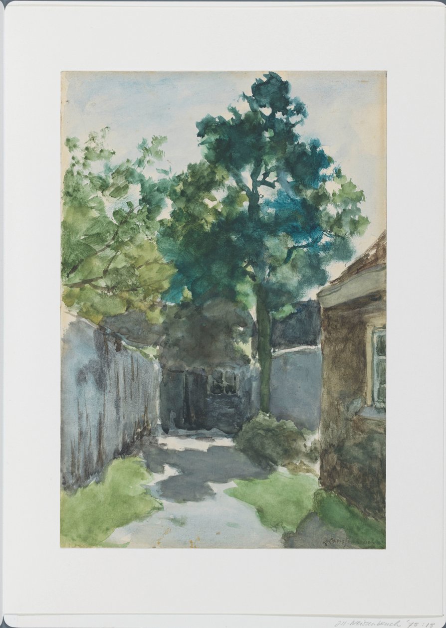 Pátio ensolarado de Johan Hendrik Weissenbruch