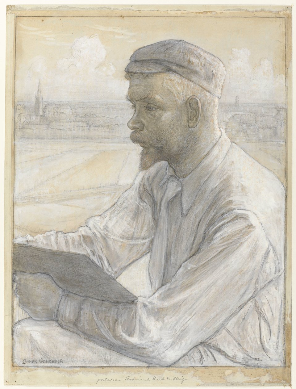 Retrato do pintor Ferdinand Hart Nibbrig de Johan Henri Gustaaf Cohen Gosschalk