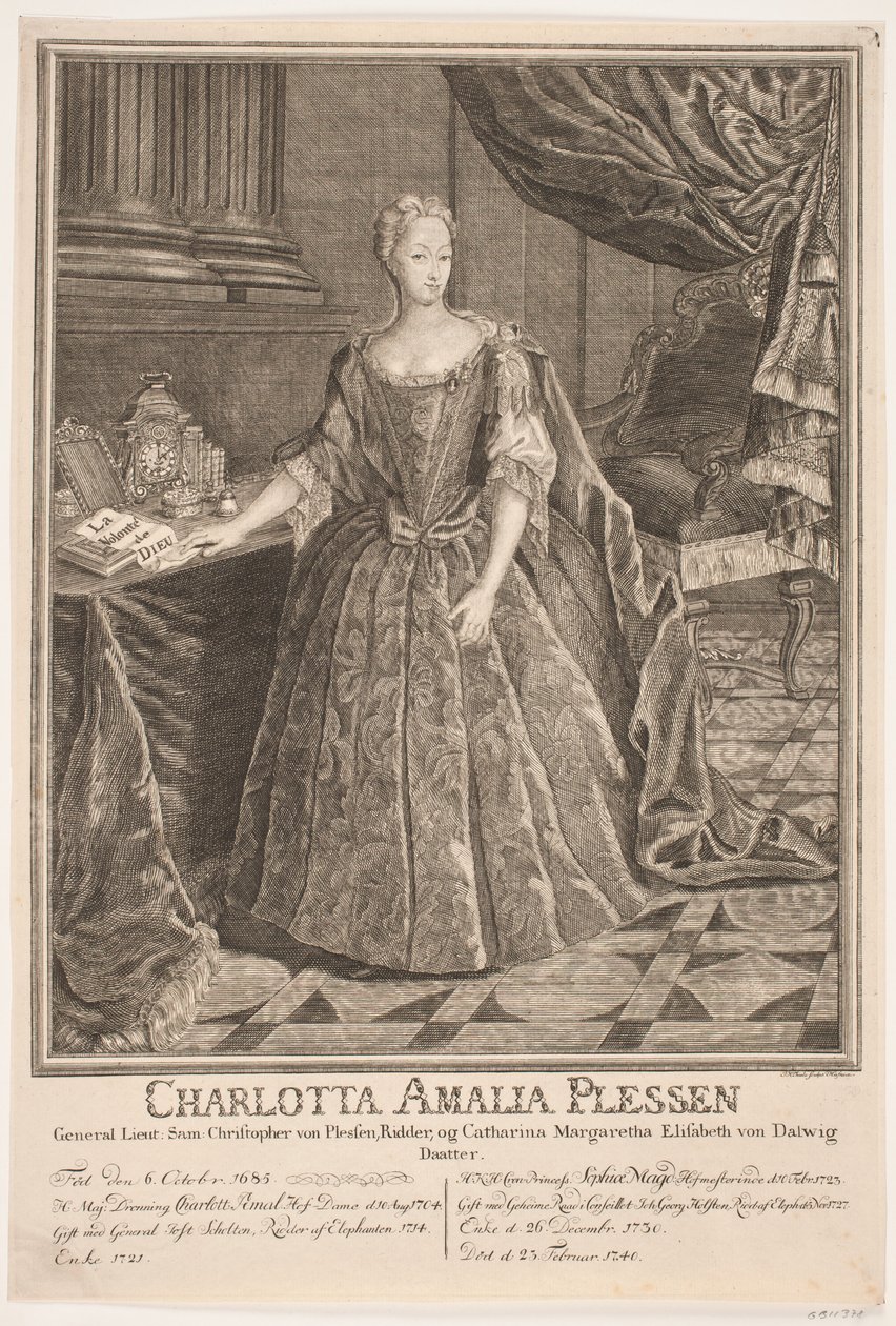 Charlotte Amalie Plessen de Johan Herman Thiele