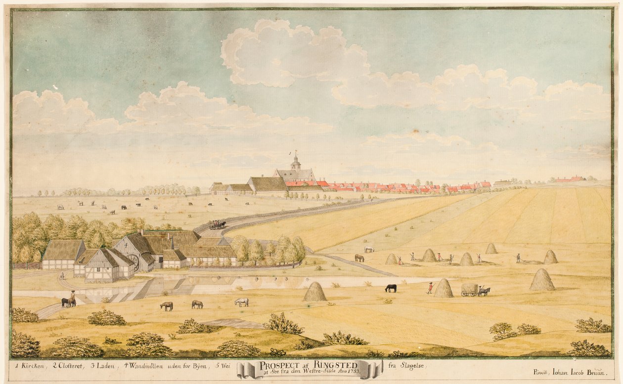 Prospect of Ringsted de Johan Jacob Bruun