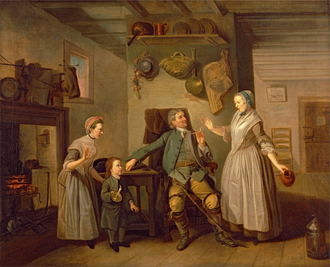 David Garrick e Mary Bradshaw em The Farmer&39;s Return de David Garrick de Johan Joseph Zoffany