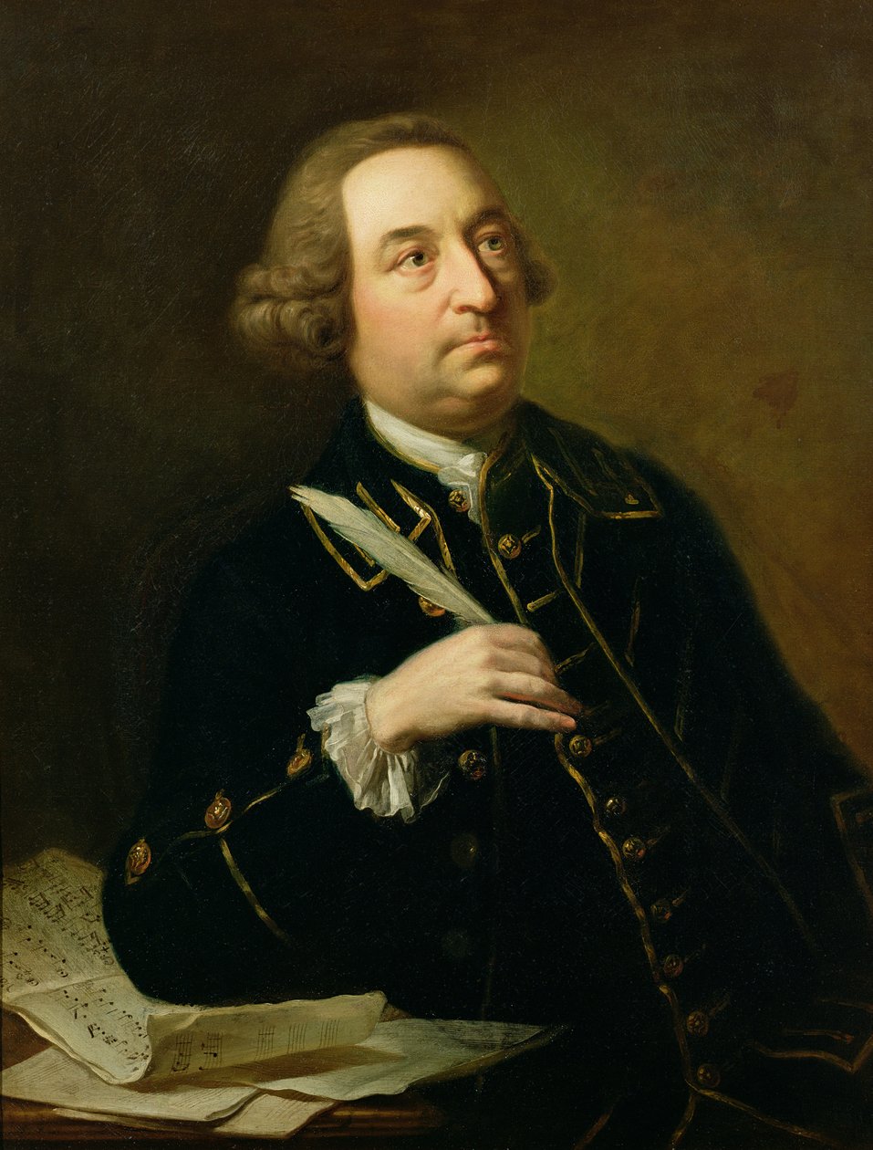 Retrato de John Christopher Smith (1712-95), músico e amanuense de Handel de Johan Joseph Zoffany