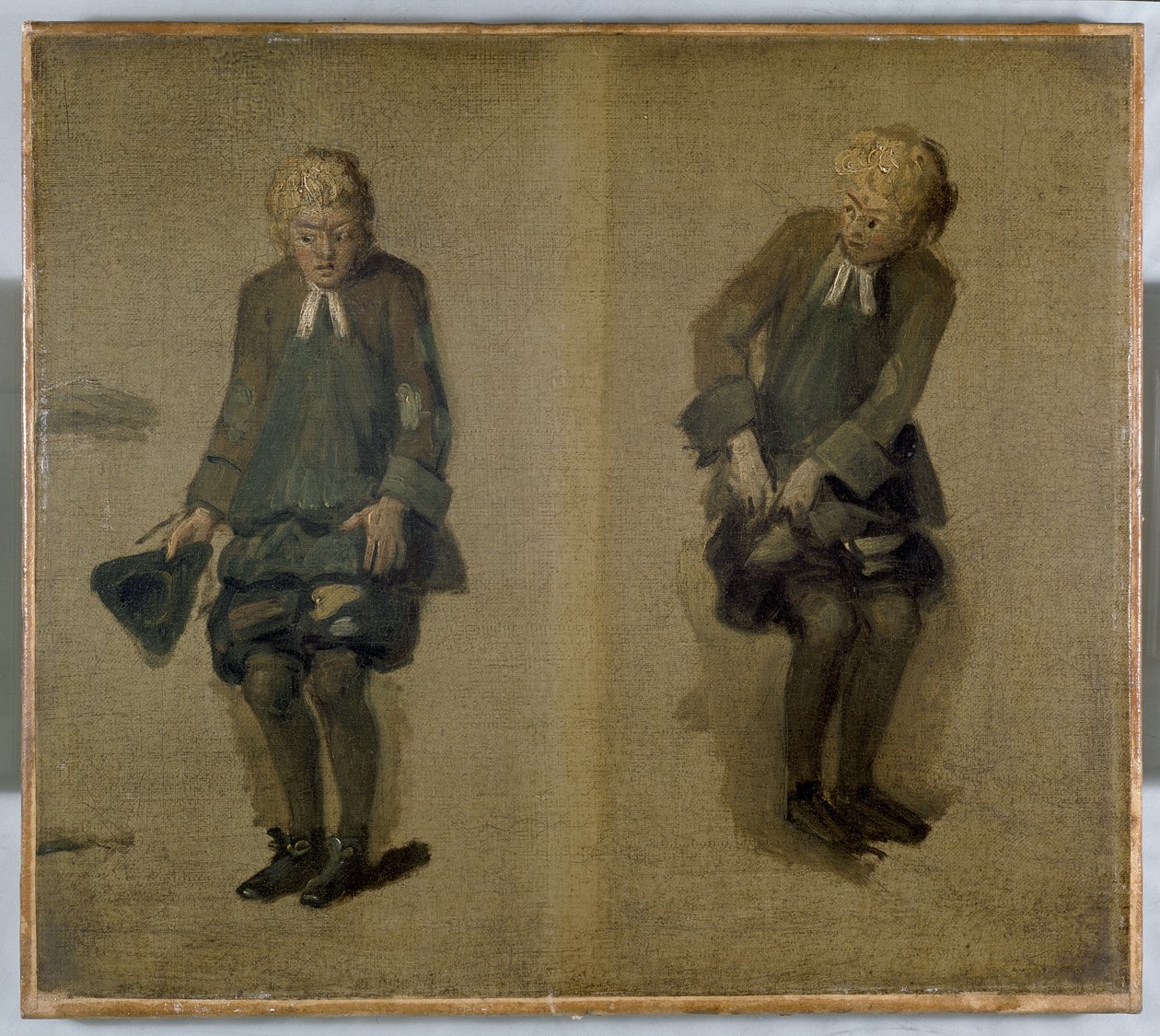 Dois esboços de David Garrick em caráter, do século XVIII de Johan Joseph Zoffany
