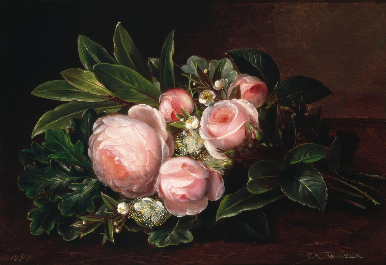 JL Jensen, Rosenstillleben de Johan Laurentz Jensen