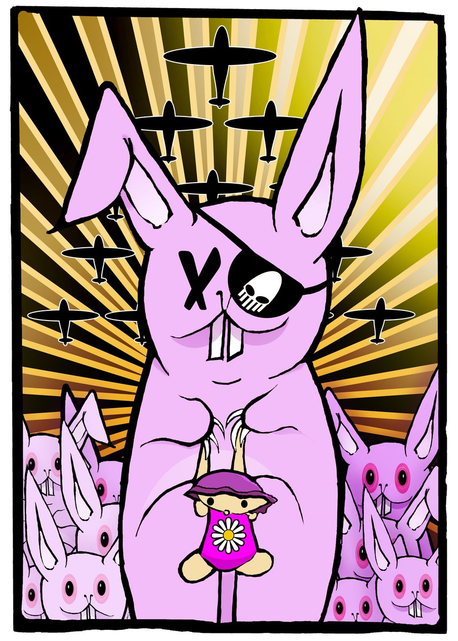 Os Coelhos, 2012 (pintura digital) de Johan Lilja