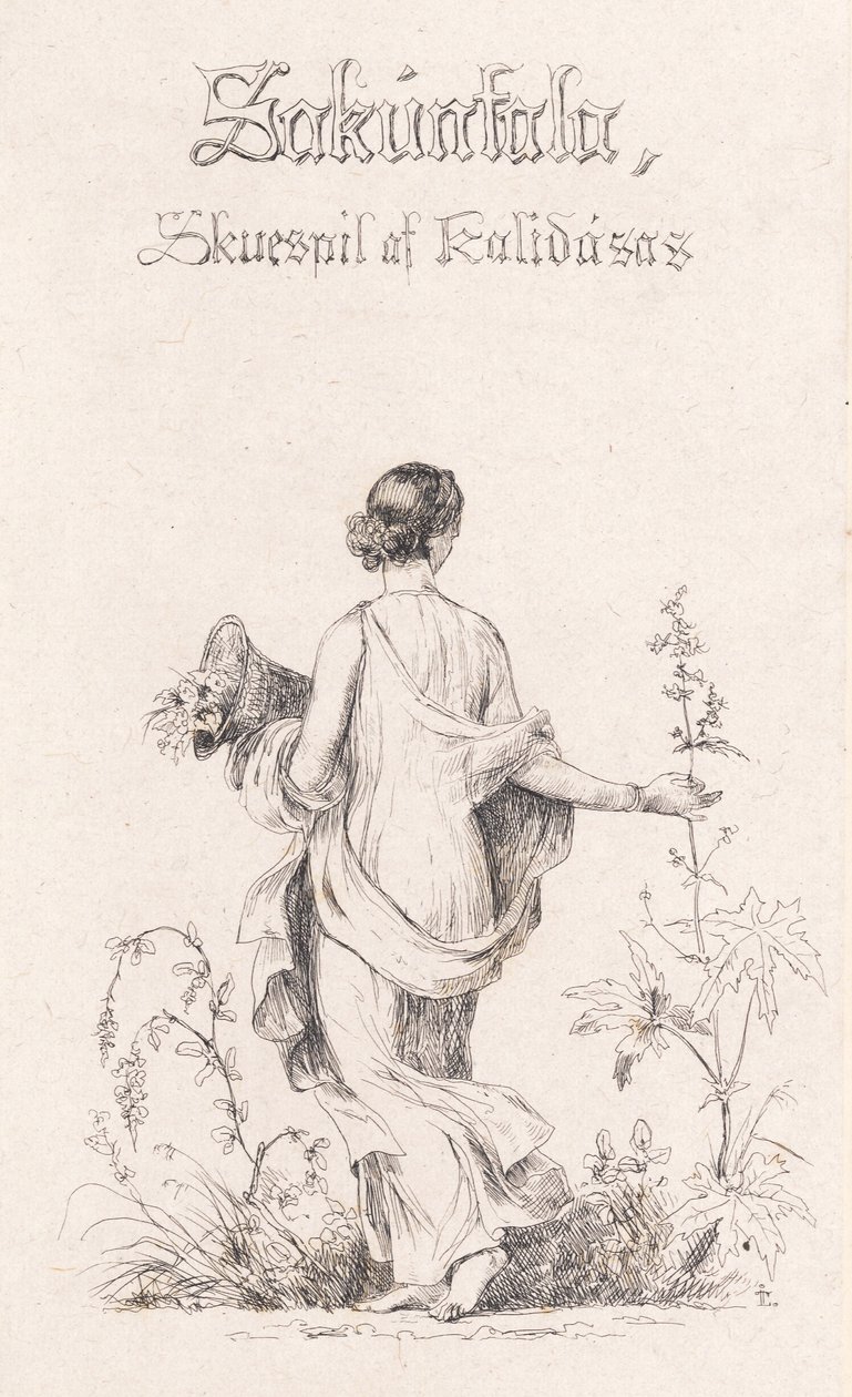 Dinamarquês: Colecionador de flores de Johan Lundbye