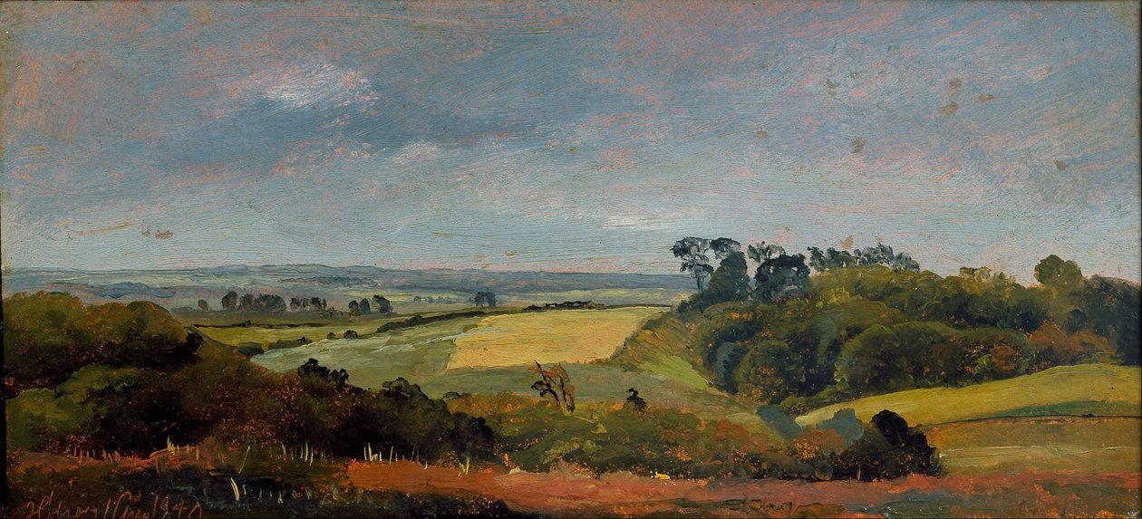 Perto de Høbjerg. Frederiksværk. Estudo de Johan Lundbye