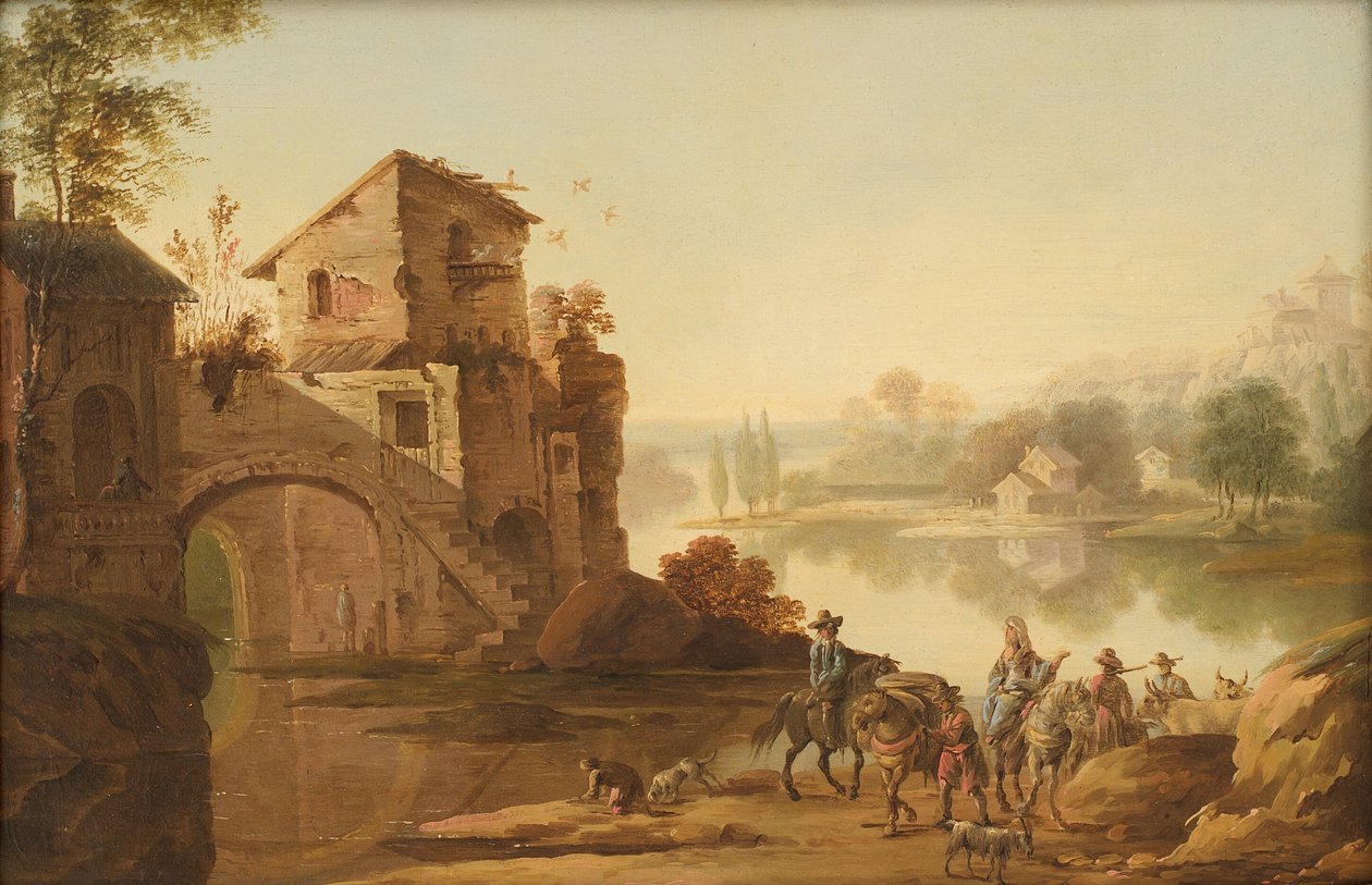 Paisagem em estilo italiano de Johan Mandelberg