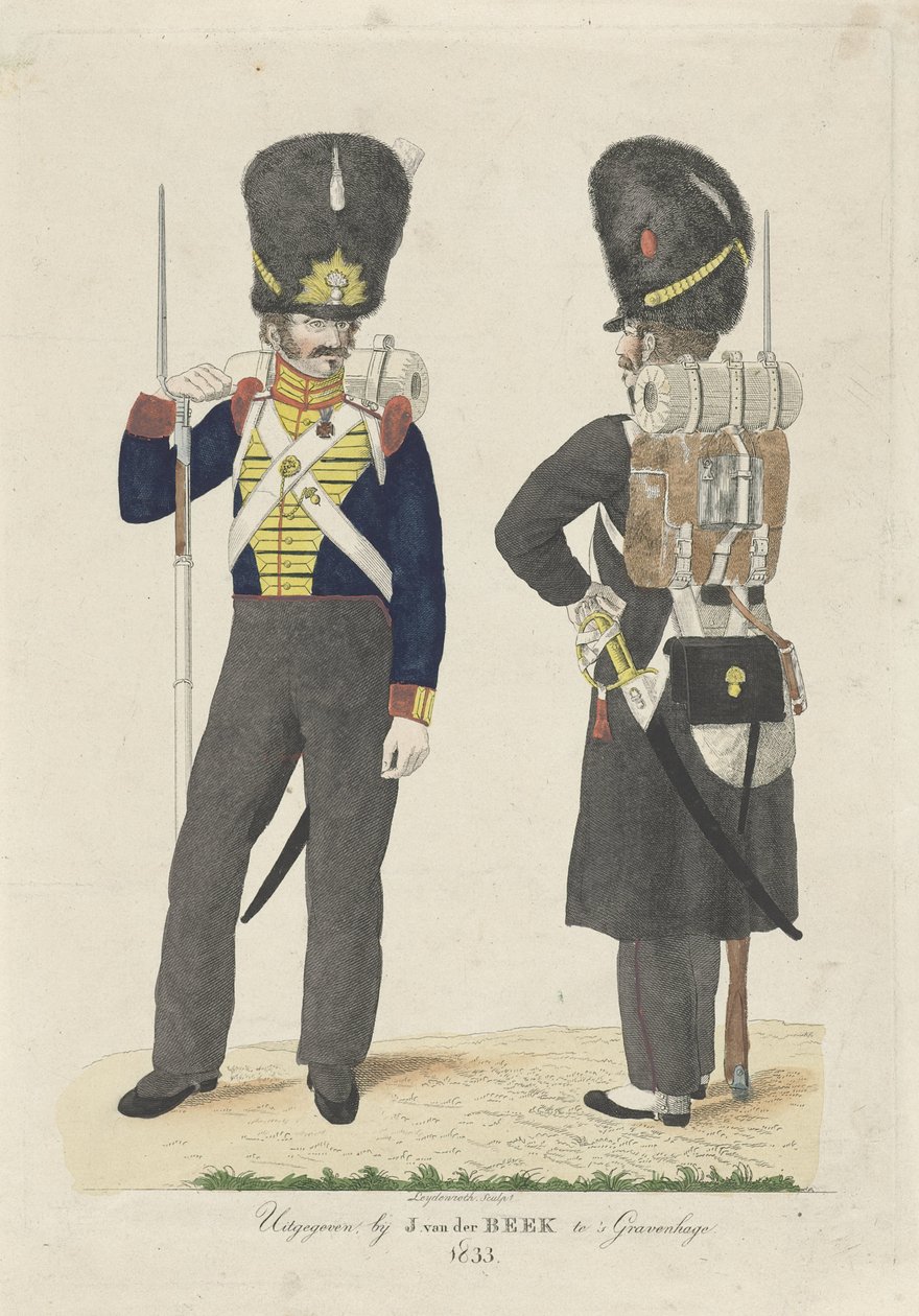 Dois soldados de infantaria de Johan Martin Leydenroth