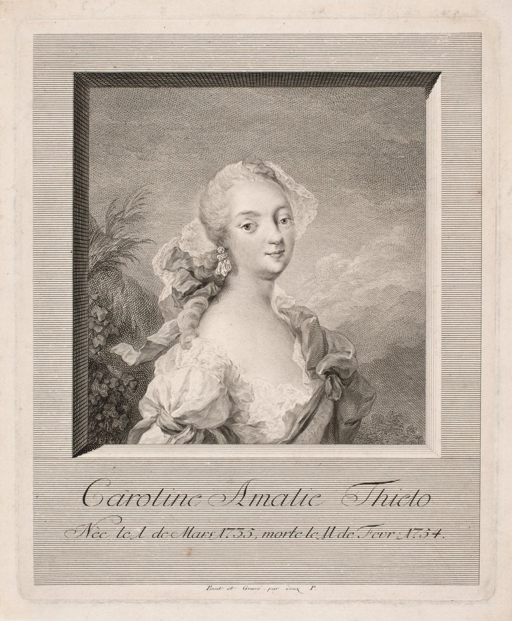A atriz Caroline Amalie Thielo de Johan Martin Preisler